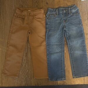 Cat & Jack Tan and Blue Kids Jeans Set